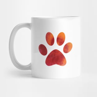 Tie Dye Dog Paw Mug